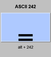 codigo ascii 242 - ASCII 242 