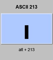 codigo ascii 213 - Letra minuscula i sin punto 