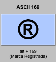 codigo ascii 169 - Símbolo de Marca Registrada 